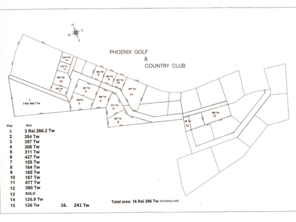#1200 Land Plots hidden away off the Wat Yan – Chak Ngaeo Road behind Phoenix Golf Course