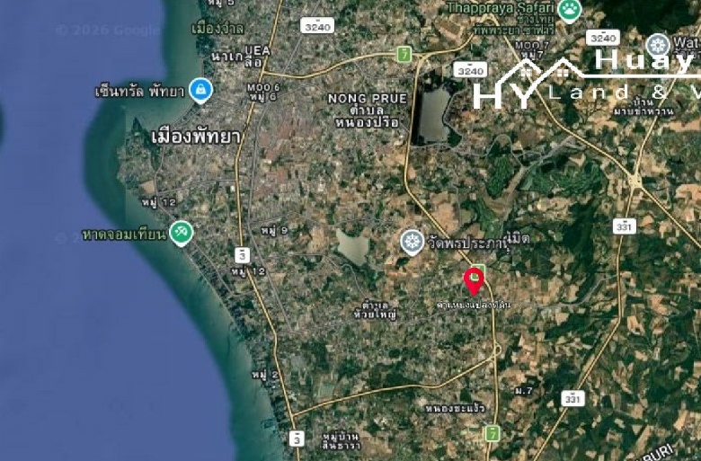 #1479   Land For Sale for large villa off Huay Yai Soi Polo