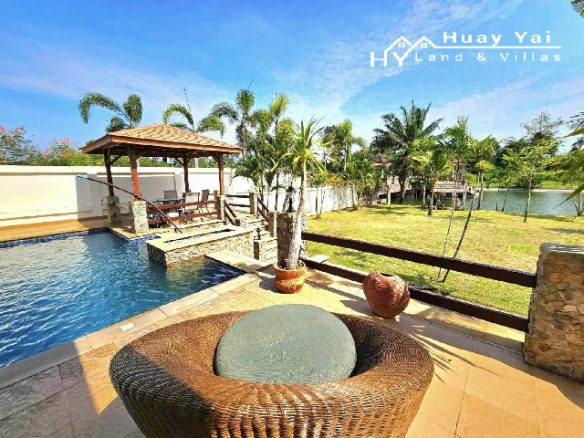 #3352    Spacious Lakeside Pool House in large plot in private estate