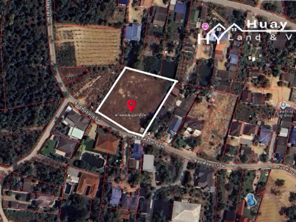 #1268 Attractive Corner Plot Land For Sale. Huay Yai Chien