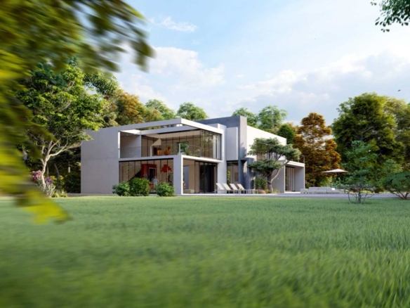 Contemporary apartment complex