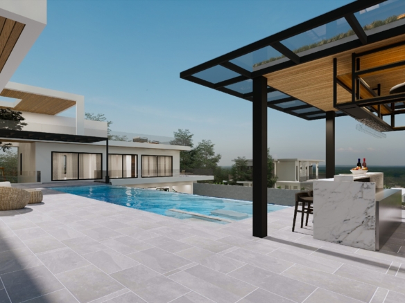 #3377  Hillside development exemplary modern  pool villas with excellent views