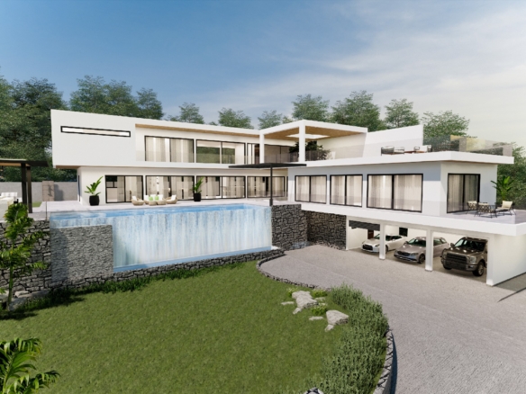 #3377  Hillside development exemplary modern  pool villas with excellent views