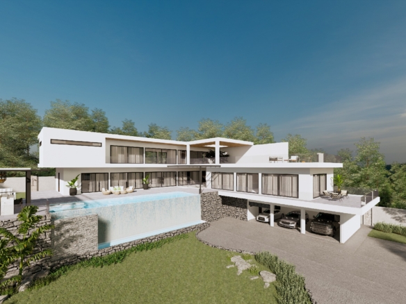 #3377  Hillside development exemplary modern  pool villas with excellent views