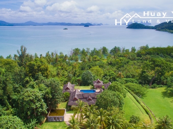 #1575    Land For Sale. 100+rai & buildings on absolute beachfront with stunning views