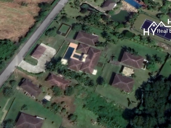 #3439   Extensive Hillside pool house on 4 rai with stunning westerly views 