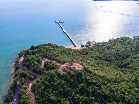 #1597    1090rai Hilltop & Beachfront Land at Phang Nga Bay