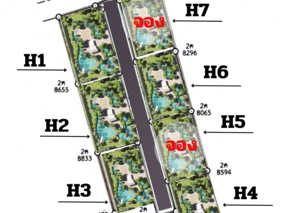 #1616     Huay Yai: Individual building plots in semi rural, quiet residential area