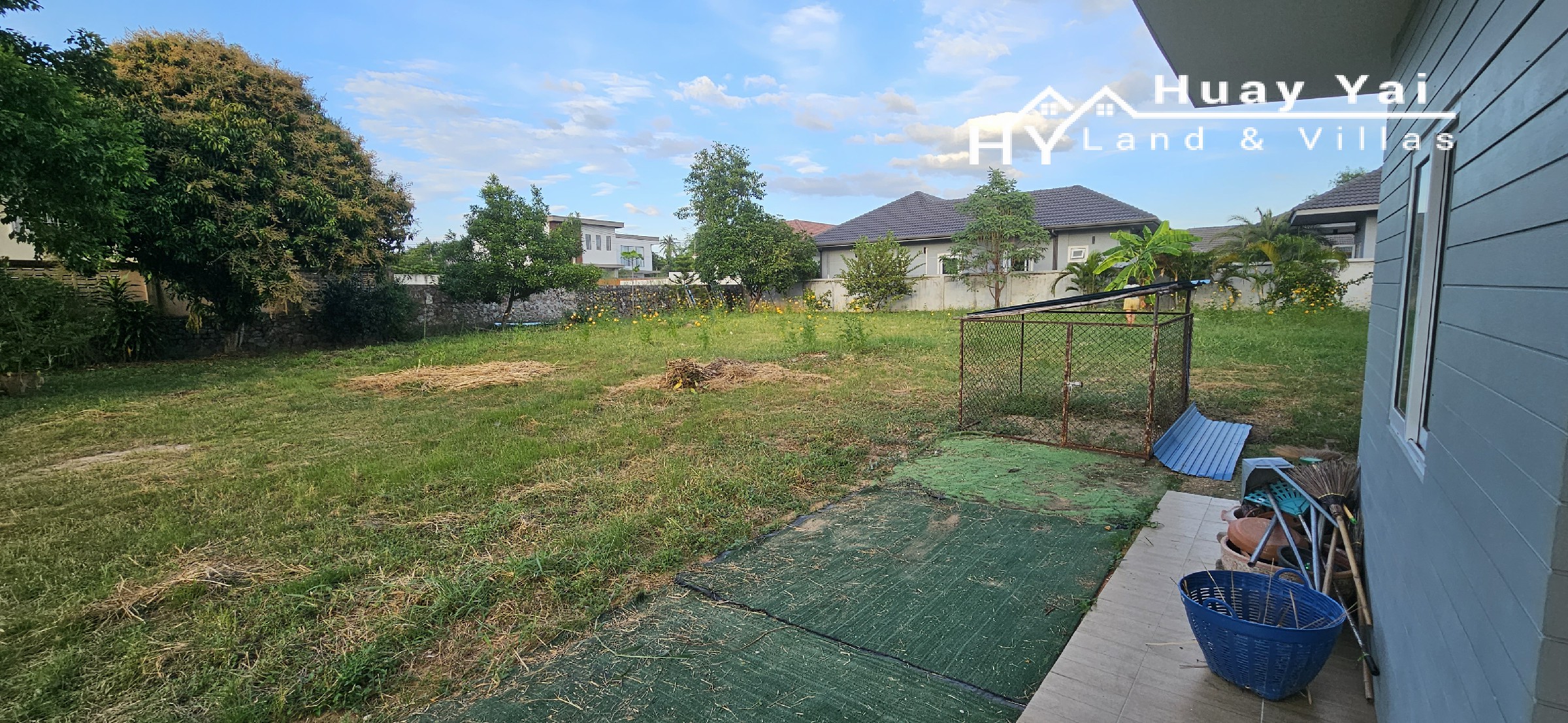 #1665 Good shaped land plot in quiet farang community, just off the Huay Yai Road