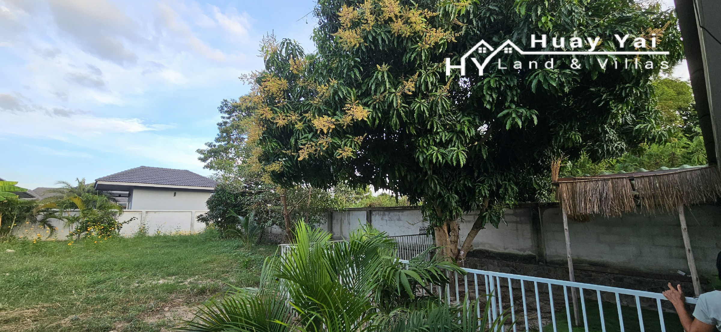 #1665 Good shaped land plot in quiet farang community, just off the Huay Yai Road