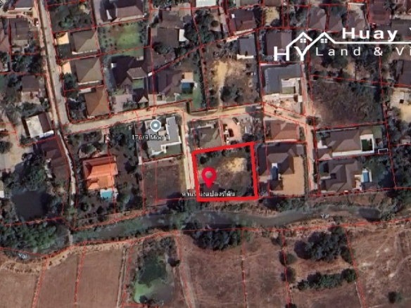 #1665 Good shaped land plot in quiet farang community, just off the Huay Yai Road