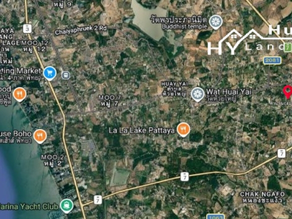 #1340    Huay Yai Land for Sale in good residential neighbourhood.  To be cut to size