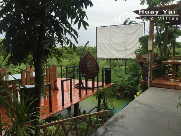 #1763  44rai Fruit Farm For Sale Chon Buri with large modern style house.   SUPERB VALUE FOR MONEY.
