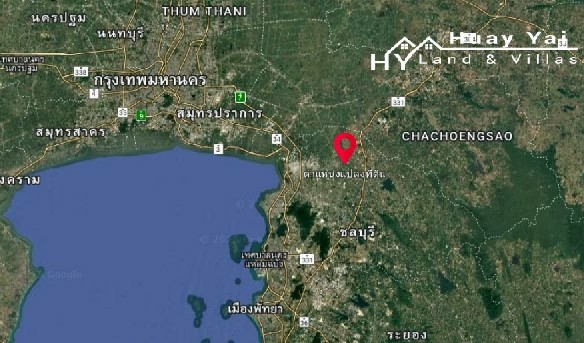 #1763  44rai Fruit Farm For Sale Chon Buri with large modern style house.   SUPERB VALUE FOR MONEY.