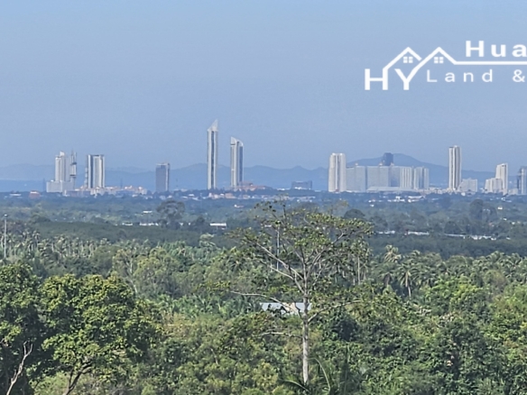 #1771       Hilltop Land For Sale in the hills behind Huay Yai, near Pattaya. Stunning views.