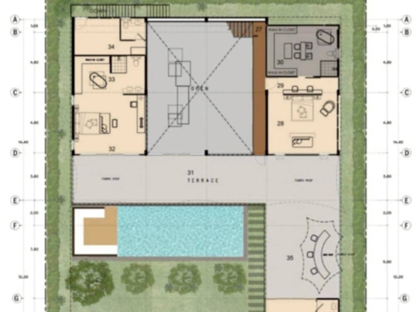 #1800 Building Project with one almost completed villa. City Edge