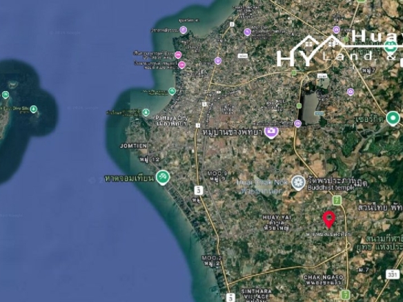 #1818 Land For Sale in Huay Yai.  Nine Building Plots up to 1rai in substantial farang neighbourhood