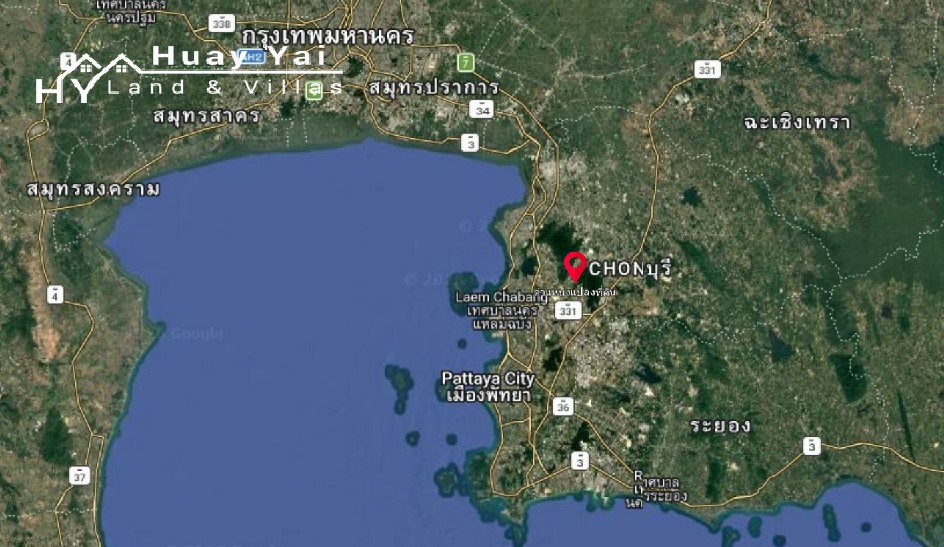 #3561 Eco Resort / Rural Development Land | 27.54 rai of rolling jungle in Sri Racha District.  Nightly Light Show!